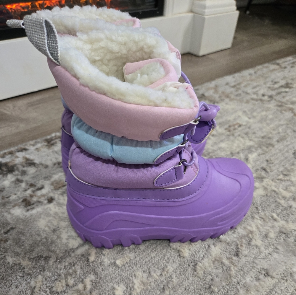 Members Only Lavender and Pink Kids Snow Boots